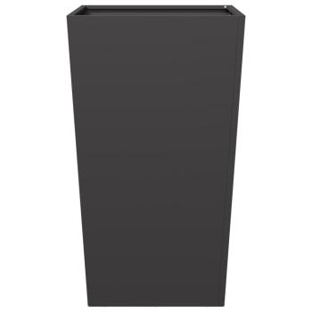 Pflanzkübel Schwarz 45x45x75 cm Stahl