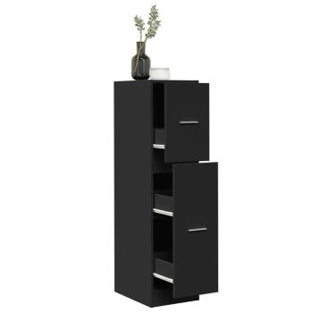 ARDEBO.de - Apothekerschrank Schwarz 30x41x118 cm Holzwerkstoff