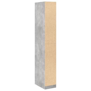 Kleiderschrank Betongrau 30x50x200 cm Holzwerkstoff