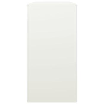 Brennholzregal Weiß 100x40x80 cm Stahl