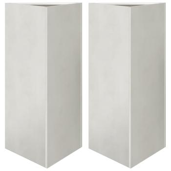 Pflanzkübel 2 Stk. Dreieckig 40x34,5x70 cm Edelstahl