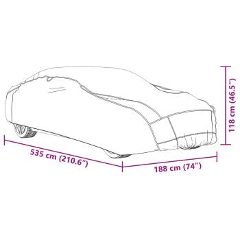 Autoabdeckung für Limousine Hagelschutz Voll XL Grau & Silbern