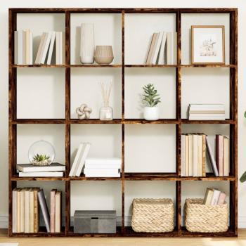 ARDEBO.de - Bücherregal Räuchereiche 137,5x29x137,5 cm Holzwerkstoff