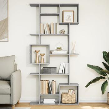 ARDEBO.de - Bücherregal Grau Sonoma 92x29x188 cm Holzwerkstoff