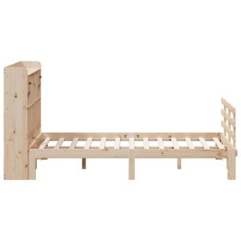 Massivholzbett mit Regal ohne Matratze 150x200 cm Kiefer