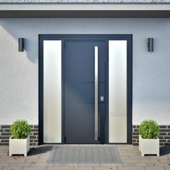 Pflanzkübel 2 Stk. Weiß 30x30x30 Stahl