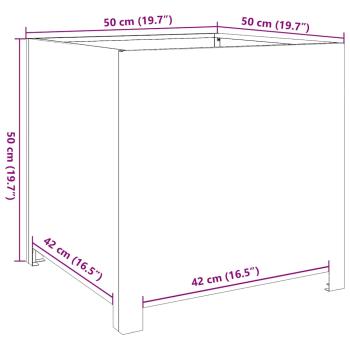 Pflanzkübel 50x50x50 cm Verzinkter Stahl