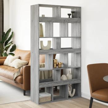 ARDEBO.de - Raumteiler Grau Sonoma 100x33x187,5 cm Holzwerkstoff