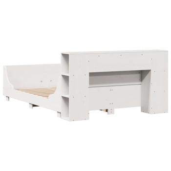 Massivholzbett ohne Matratze Weiß 160x200 Kiefernholz