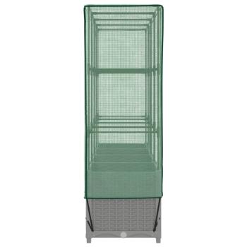 Hochbeet mit Gewächshaus-Aufsatz Rattan-Optik 160x40x138 cm