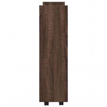 Aufbewahrungswagen Schmal 3 Etagen Eichen-Optik Holzwerkstoff