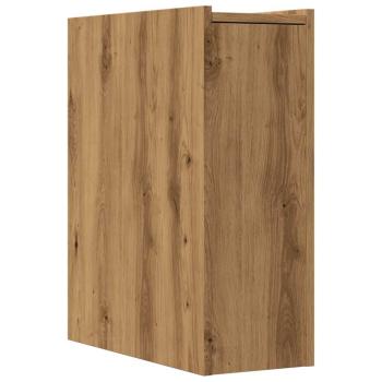 Badschrank Schmal mit Rollen Artisan-Eiche Holzwerkstoff