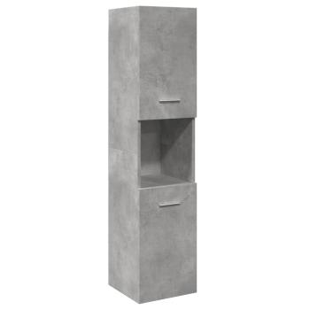 ARDEBO.de - Bad-Hängeschrank Betongrau 30x30x130 cm Holzwerkstoff