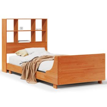 Massivholzbett ohne Matratze Wachsbraun 75x190 cm Kiefernholz