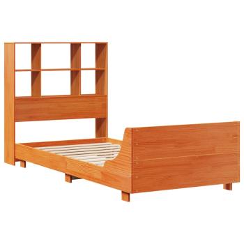 Massivholzbett ohne Matratze Wachsbraun 75x190 cm Kiefernholz