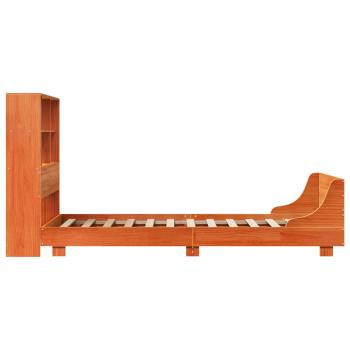 Massivholzbett ohne Matratze Wachsbraun 75x190 cm Kiefernholz