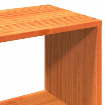 Massivholzbett ohne Matratze Wachsbraun 75x190 cm Kiefernholz