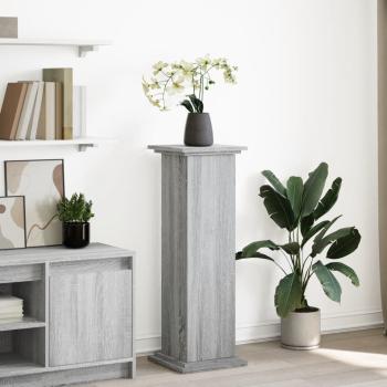ARDEBO.de - Postament mit Stauraum Grau Sonoma 31x30x90 cm Holzwerkstoff