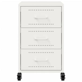 Nachttisch Weiß 36x39x59 cm Stahl