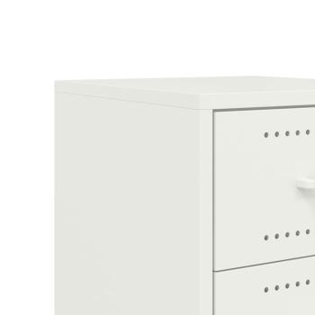 Nachttisch Weiß 36x39x59 cm Stahl