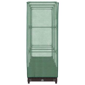 Hochbeet mit Gewächshaus-Aufsatz Rattan-Optik 120x40x123 cm