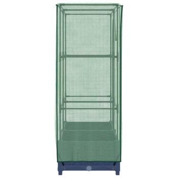 Hochbeet mit Gewächshaus-Aufsatz Rattan-Optik 80x40x123 cm