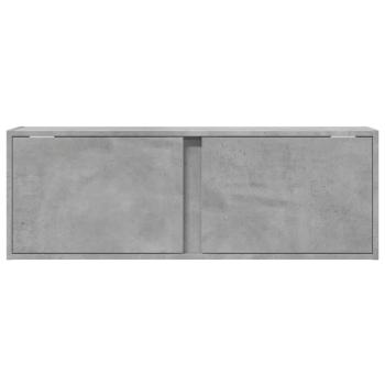 TV-Wandschrank mit LED-Beleuchtung Betongrau 100x31x35 cm