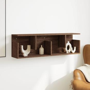 ARDEBO.de - Wandschrank 100x20x30 cm Braun Eichen-Optik Holzwerkstoff