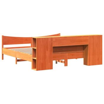 Massivholzbett ohne Matratze Wachsbraun 180x200 Kiefernholz