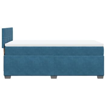 ARDEBO.de - Boxspringbett mit Matratze Dunkelblau 90x200 cm Samt