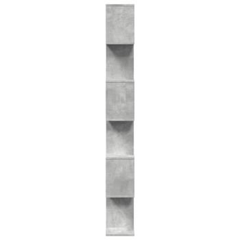 Raumteiler-Bücherregal 6 Etagen Betongrau 70x24x193 cm