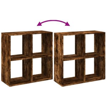 Raumteiler-Bücherregal Räuchereiche 69,5x29x69,5 cm