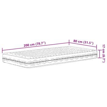 Tagesbett mit Matratze Wachsbraun 80x200 cm Massivholz Kiefer