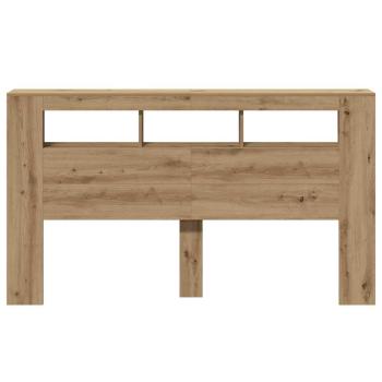 LED-Kopfteil Artisan-Eiche 180x18,5x103,5 cm Holzwerkstoff