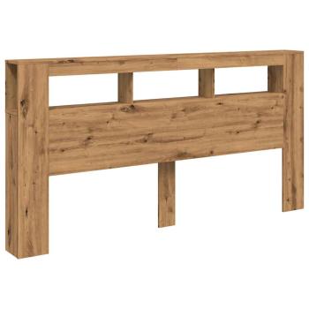 LED-Kopfteil Artisan-Eiche 200x18,5x103,5 cm Holzwerkstoff