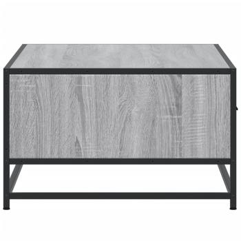 Couchtisch Grau Sonoma 90x57x35 cm Holzwerkstoff und Metall
