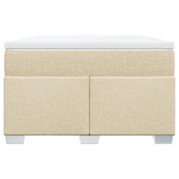 Boxspringbett mit Matratze Creme 120x190 cm Stoff