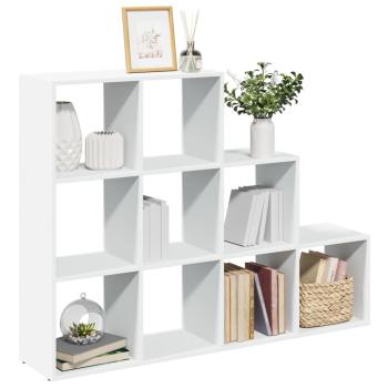 ARDEBO.de - Raumteiler-Bücherregal 3 Stufen Weiß 137,5x29x103,5 cm