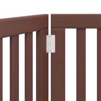 ARDEBO.de - 3-tlg. Hundetor Faltbar Braun 150 cm Pappelholz