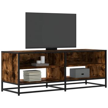 ARDEBO.de - TV-Schrank Räuchereiche 120,5x40x46 cm Holzwerkstoff und Metall