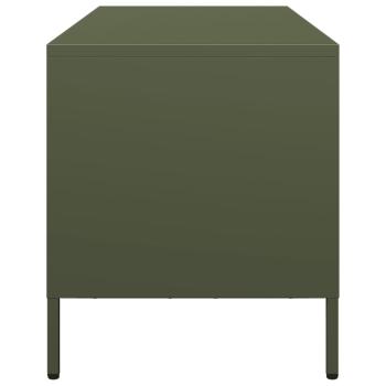 TV-Schrank Olivgrün 101,5x39x43,5 cm Kaltgewalzter Stahl