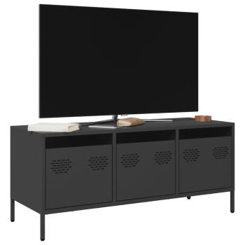 ARDEBO.de - TV-Schrank Schwarz 101,5x39x43,5 cm Kaltgewalzter Stahl