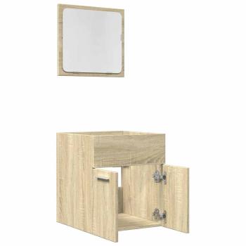 2-tlg. Badmöbel-Set Sonoma-Eiche Holzwerkstoff