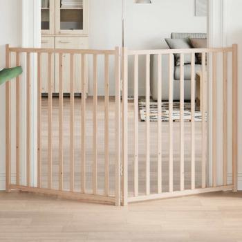 ARDEBO.de - 2-tlg. Hundetor Faltbar 160 cm Massivholz Tanne