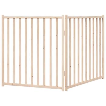 2-tlg. Hundetor Faltbar 160 cm Massivholz Tanne