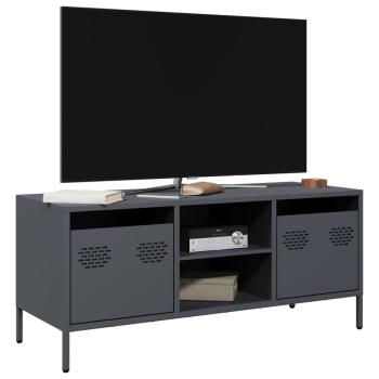 ARDEBO.de - TV-Schrank Anthrazit 101,5x39x43,5 cm Kaltgewalzter Stahl