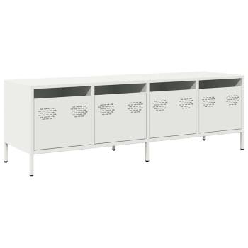 ARDEBO.de - TV-Schrank Weiß 135x39x43,5 cm Kaltgewalzter Stahl