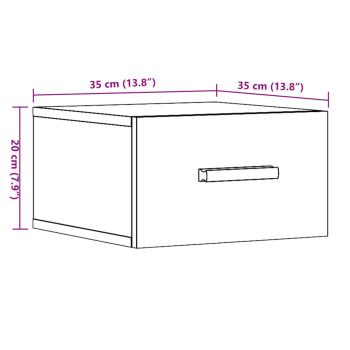 Wand-Nachttisch Artisan-Eiche 35x35x20 cm