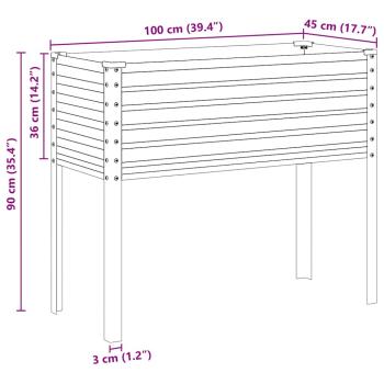 Pflanzkübel 100x41x90 cm Verzinkter Stahl