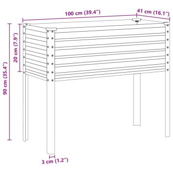 Pflanzkübel Braun 100x41x90 cm Stahl